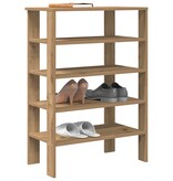 vidaXL Schoenenrek 61x32x87,5 cm bewerkt hout artisanaal eikenkleur