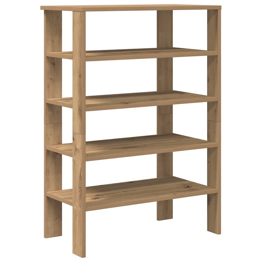 vidaXL Schoenenrek 61x32x87,5 cm bewerkt hout artisanaal eikenkleur