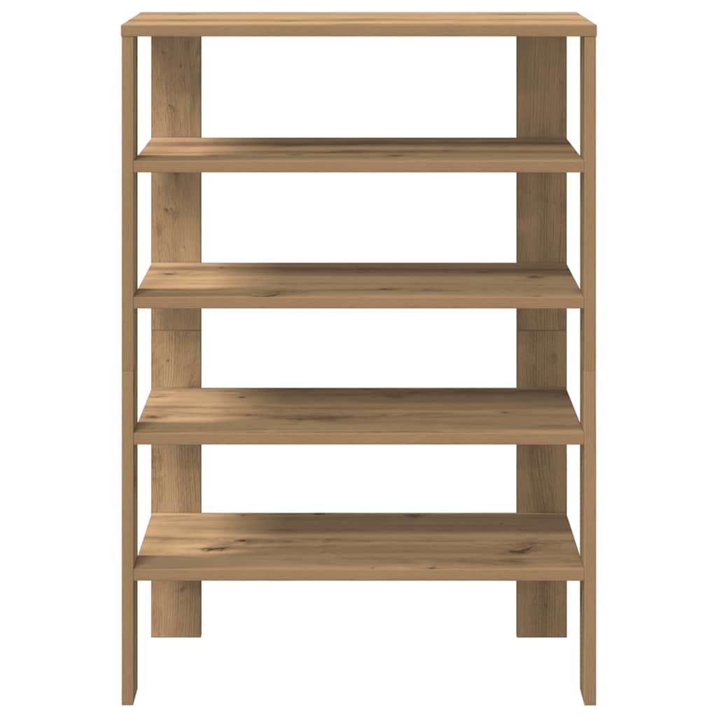 vidaXL Schoenenrek 61x32x87,5 cm bewerkt hout artisanaal eikenkleur