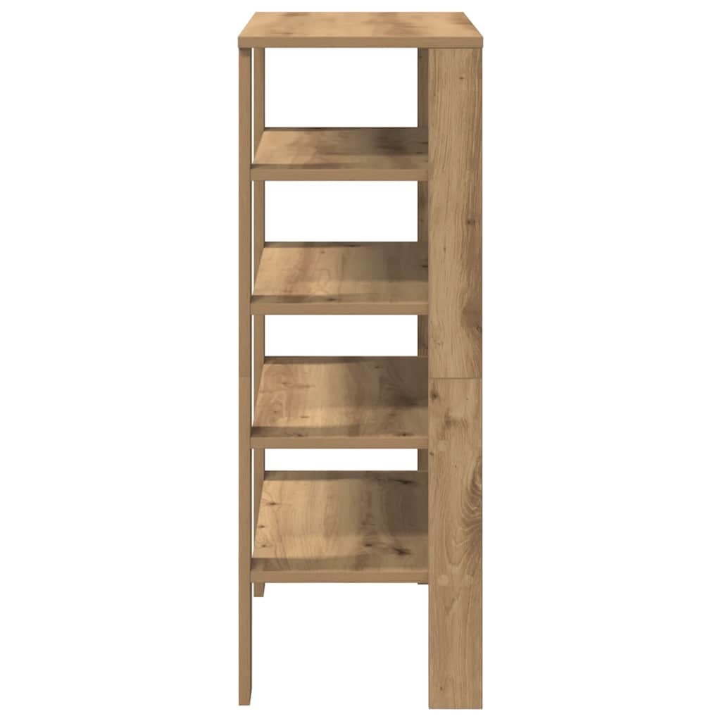 vidaXL Schoenenrek 61x32x87,5 cm bewerkt hout artisanaal eikenkleur