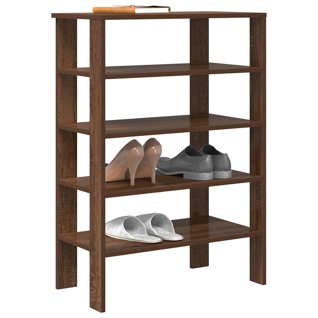 vidaXL Schoenenrek 61x32x87,5 cm bewerkt hout bruin eikenkleurig