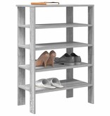 vidaXL Schoenenrek 61x32x87,5 cm bewerkt hout grijs sonoma eikenkleur