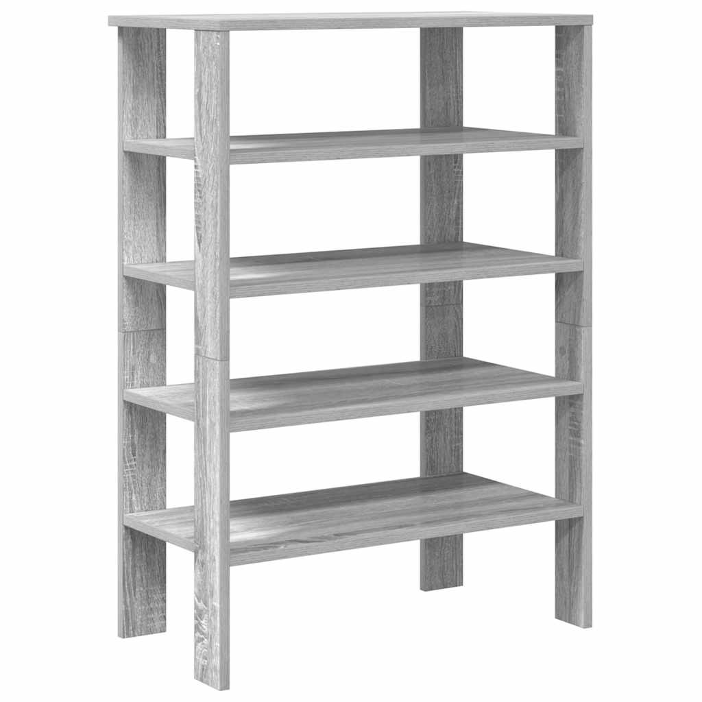vidaXL Schoenenrek 61x32x87,5 cm bewerkt hout grijs sonoma eikenkleur