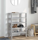 vidaXL Schoenenrek 61x32x87,5 cm bewerkt hout grijs sonoma eikenkleur