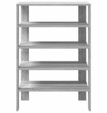 vidaXL Schoenenrek 61x32x87,5 cm bewerkt hout grijs sonoma eikenkleur