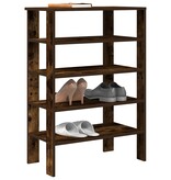 vidaXL Schoenenrek 61x32x87,5 cm bewerkt hout gerookt eikenkleurig