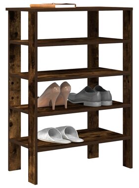 VidaXL Schoenenrek 61x32x87,5 cm bewerkt hout gerookt eikenkleurig