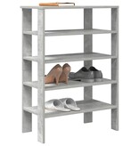 vidaXL Schoenenrek 61x32x87,5 cm bewerkt hout betongrijs
