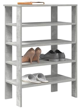 VidaXL Schoenenrek 61x32x87,5 cm bewerkt hout betongrijs