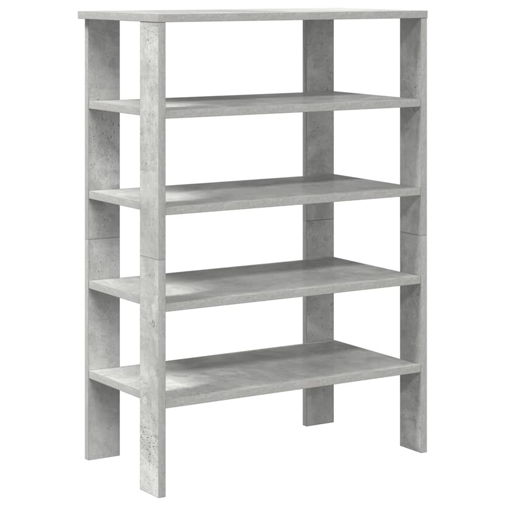 vidaXL Schoenenrek 61x32x87,5 cm bewerkt hout betongrijs