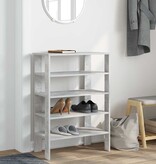 vidaXL Schoenenrek 61x32x87,5 cm bewerkt hout betongrijs