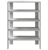 vidaXL Schoenenrek 61x32x87,5 cm bewerkt hout betongrijs