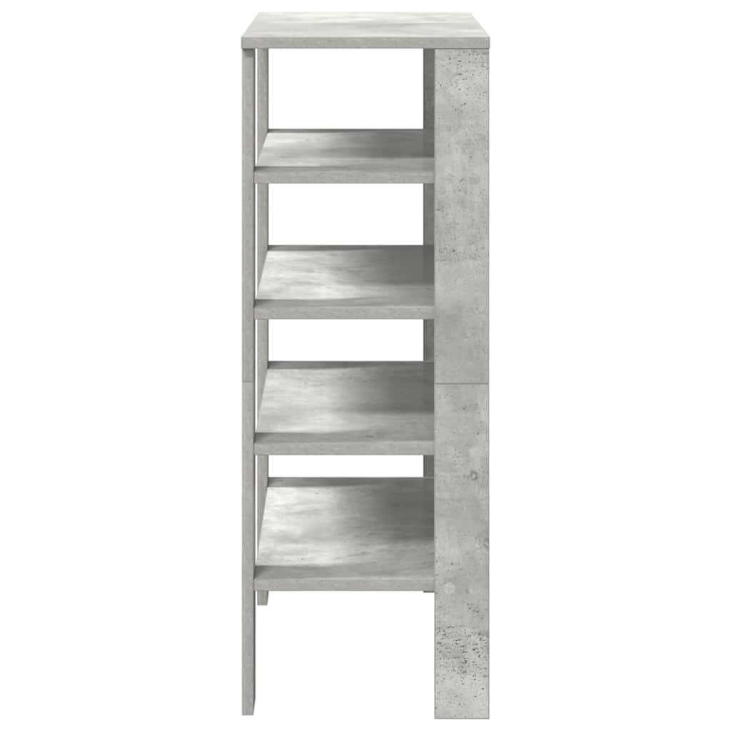 vidaXL Schoenenrek 61x32x87,5 cm bewerkt hout betongrijs