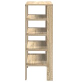 vidaXL Schoenenrek 61x32x87,5 cm bewerkt hout sonoma eikenkleurig