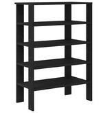 vidaXL Schoenenrek 61x32x87,5 cm bewerkt hout zwart