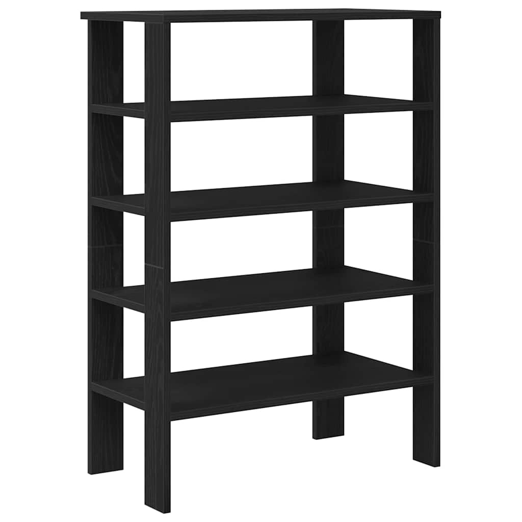 vidaXL Schoenenrek 61x32x87,5 cm bewerkt hout zwart