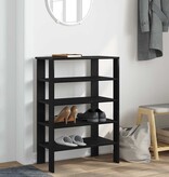 vidaXL Schoenenrek 61x32x87,5 cm bewerkt hout zwart