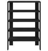 vidaXL Schoenenrek 61x32x87,5 cm bewerkt hout zwart