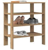 vidaXL Schoenenrek 61x32x70 cm bewerkt hout artisanaal eikenkleur