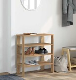 vidaXL Schoenenrek 61x32x70 cm bewerkt hout artisanaal eikenkleur