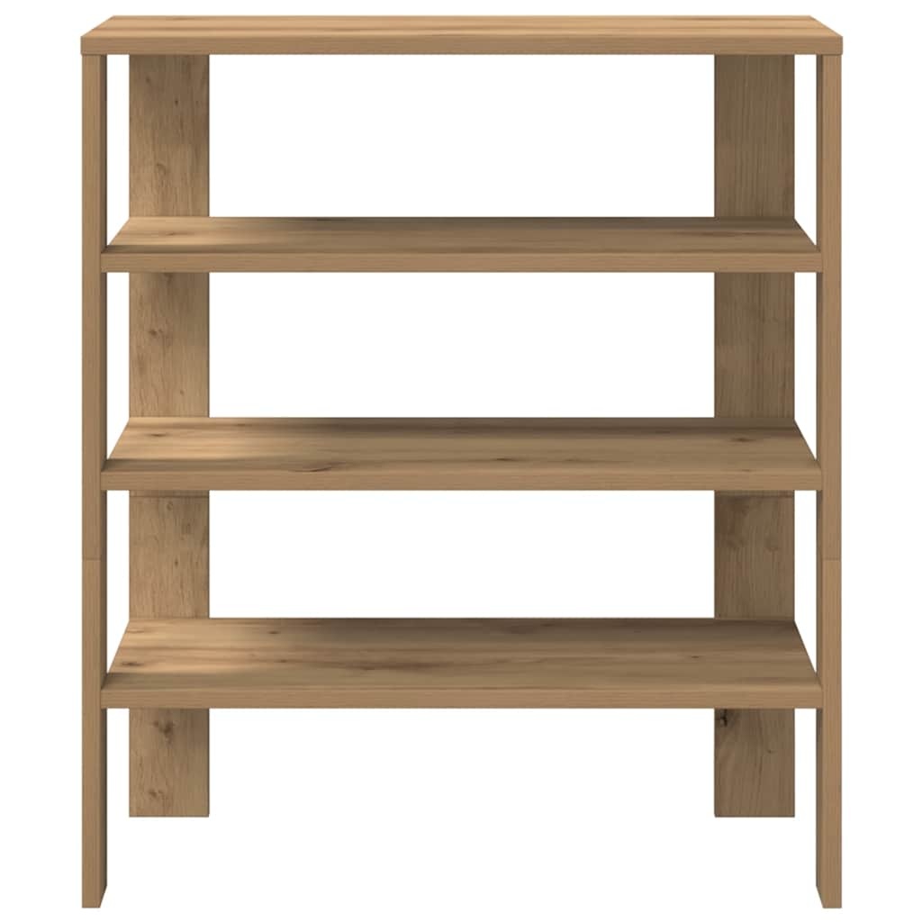 vidaXL Schoenenrek 61x32x70 cm bewerkt hout artisanaal eikenkleur