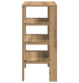 vidaXL Schoenenrek 61x32x70 cm bewerkt hout artisanaal eikenkleur