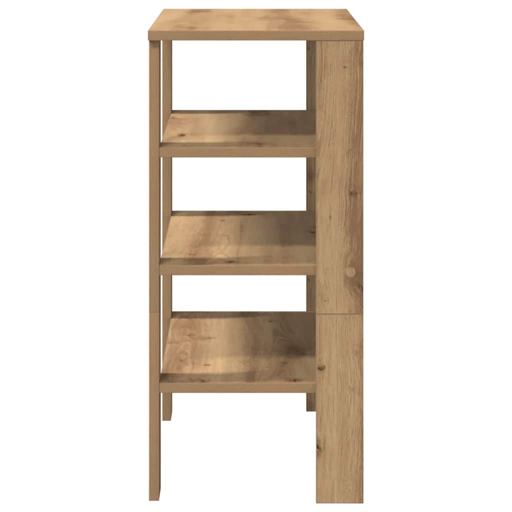 vidaXL Schoenenrek 61x32x70 cm bewerkt hout artisanaal eikenkleur