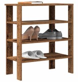 vidaXL Schoenenrek 61x32x70 cm bewerkt hout oud houtkleurig
