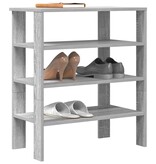 vidaXL Schoenenrek 61x32x70 cm bewerkt hout grijs sonoma