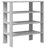 vidaXL Schoenenrek 61x32x70 cm bewerkt hout grijs sonoma