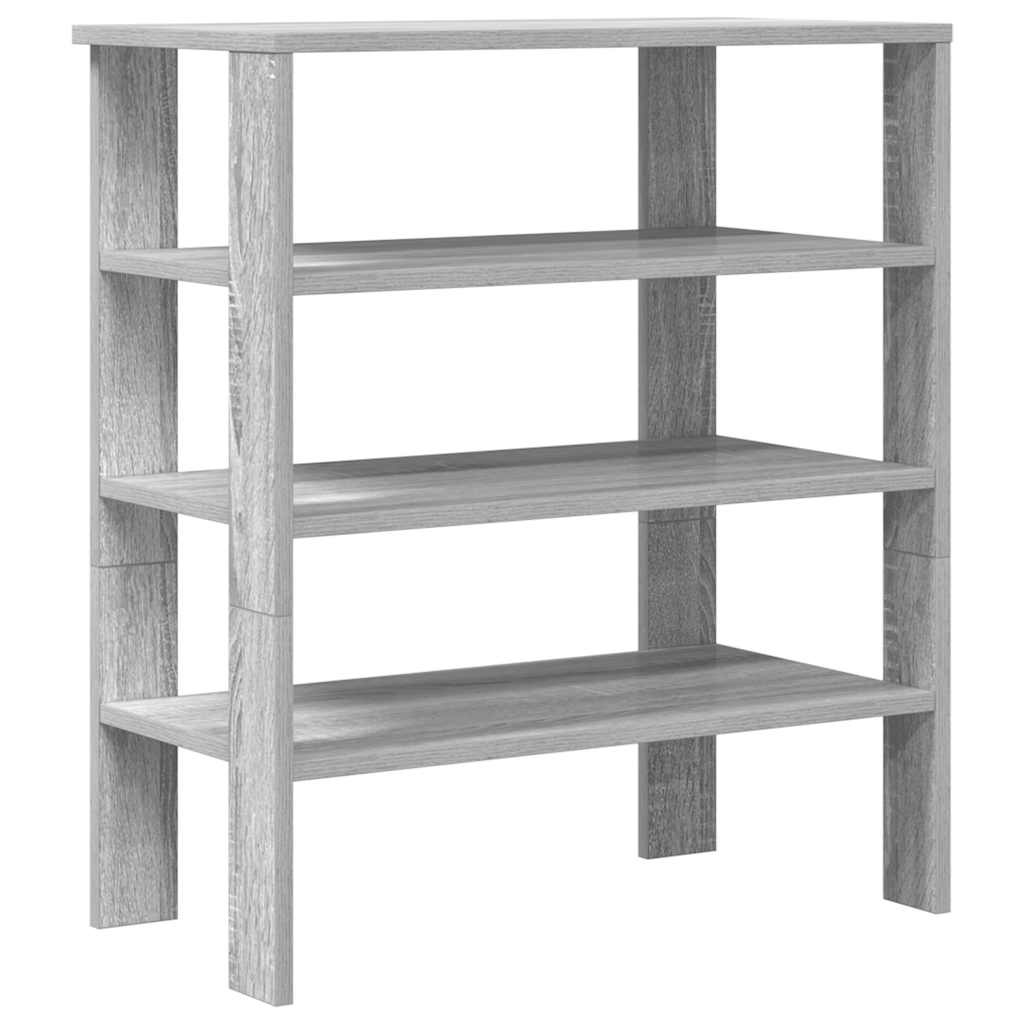 vidaXL Schoenenrek 61x32x70 cm bewerkt hout grijs sonoma