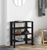 vidaXL Schoenenrek 61x32x70 cm bewerkt hout zwart