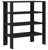 vidaXL Schoenenrek 61x32x70 cm bewerkt hout zwart