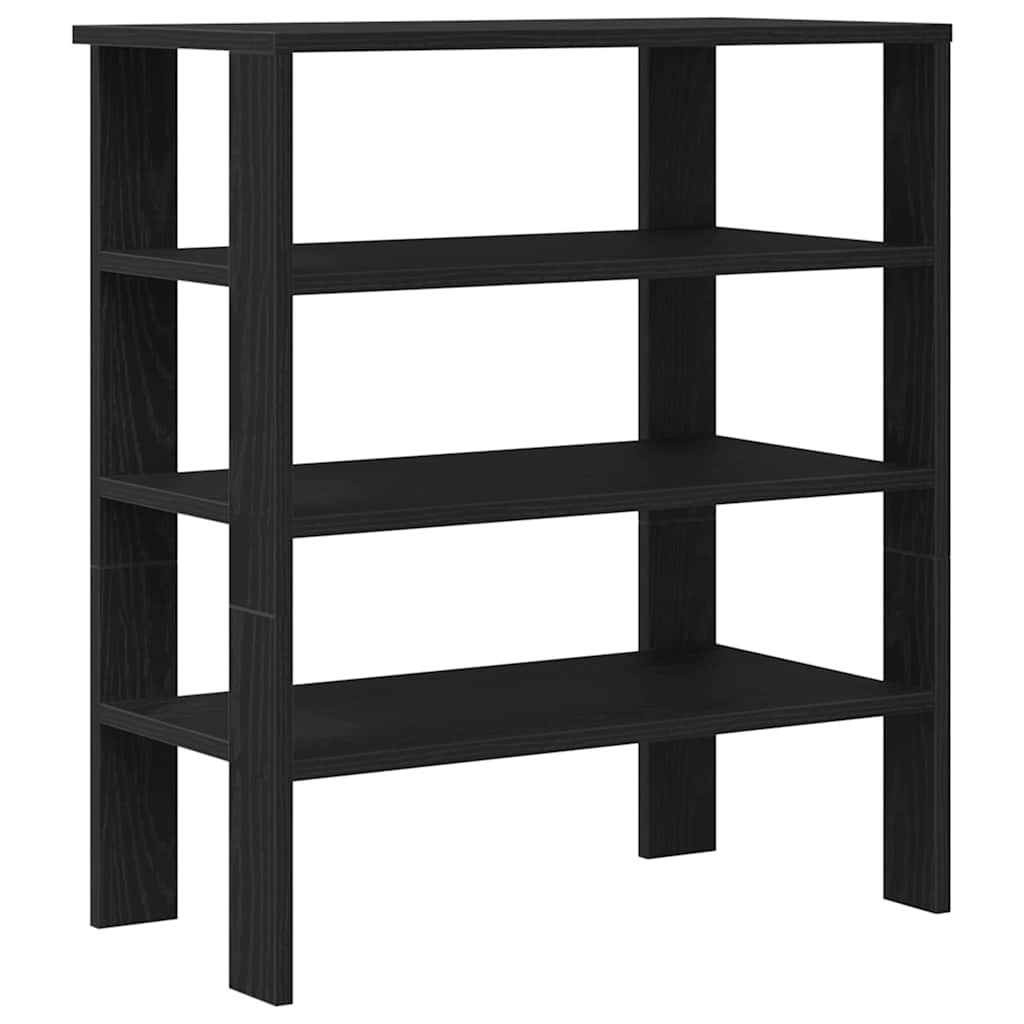 vidaXL Schoenenrek 61x32x70 cm bewerkt hout zwart