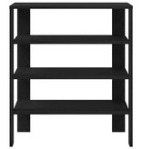 vidaXL Schoenenrek 61x32x70 cm bewerkt hout zwart