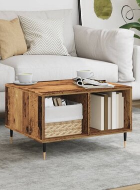 VidaXL Salontafel 60x50x36,5 cm bewerkt hout oud houtkleurig