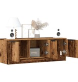 vidaXL Tv-meubel 102x35x36,5 cm bewerkt hout oud houtkleurig