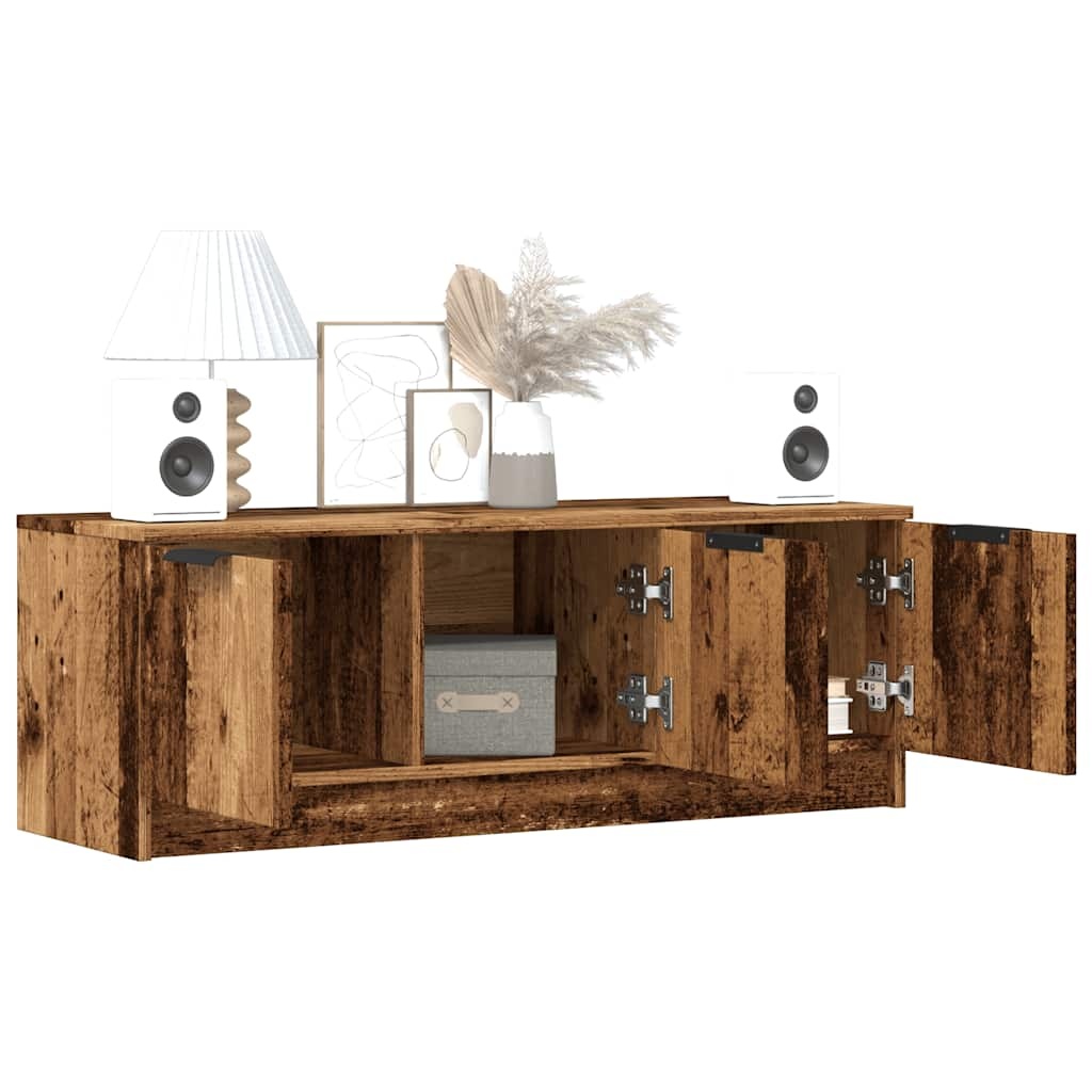 vidaXL Tv-meubel 102x35x36,5 cm bewerkt hout oud houtkleurig