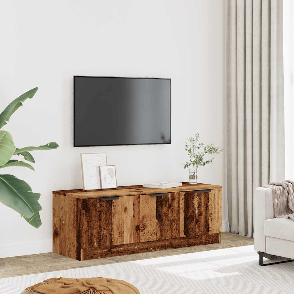 vidaXL Tv-meubel 102x35x36,5 cm bewerkt hout oud houtkleurig