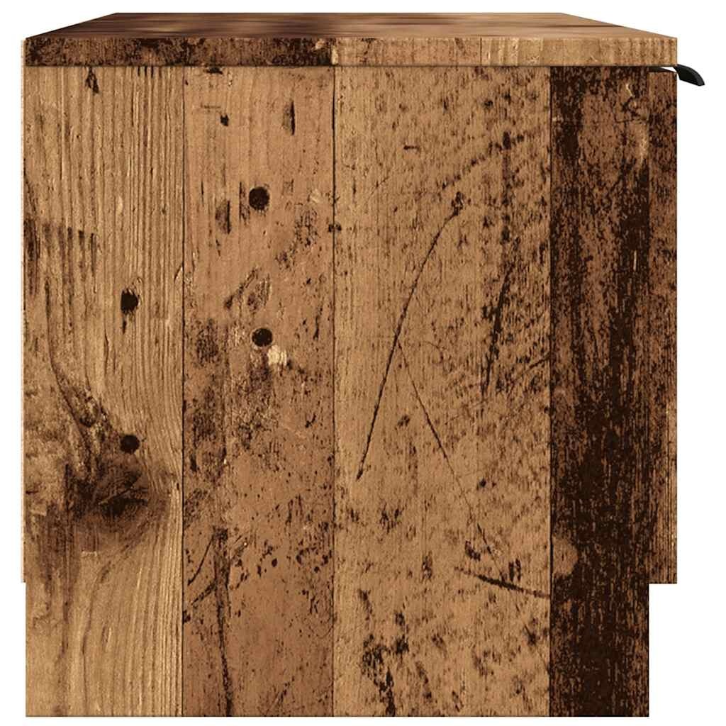 vidaXL Tv-meubel 102x35x36,5 cm bewerkt hout oud houtkleurig