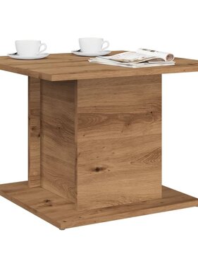 VidaXL Salontafel 55,5x55,5x40 cm bewerkt hout artisanaal eikenkleur