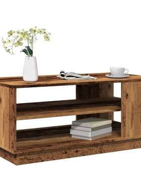 VidaXL Salontafel 102x55x43 cm bewerkt hout oud houtkleurig