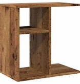 vidaXL Bijzettafel 50x30x50 cm bewerkt hout oud houtkleurig