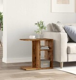 vidaXL Bijzettafel 50x30x50 cm bewerkt hout oud houtkleurig