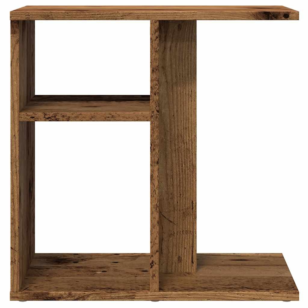 vidaXL Bijzettafel 50x30x50 cm bewerkt hout oud houtkleurig