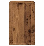 vidaXL Bijzettafel 50x30x50 cm bewerkt hout oud houtkleurig