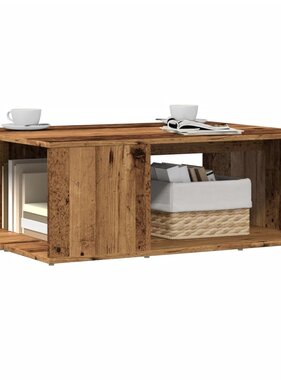 VidaXL Salontafel 90x67x33 cm bewerkt hout oud houtkleurig
