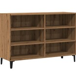 vidaXL Dressoir 103,5x35x70 cm bewerkt hout artisanaal eikenkleurig