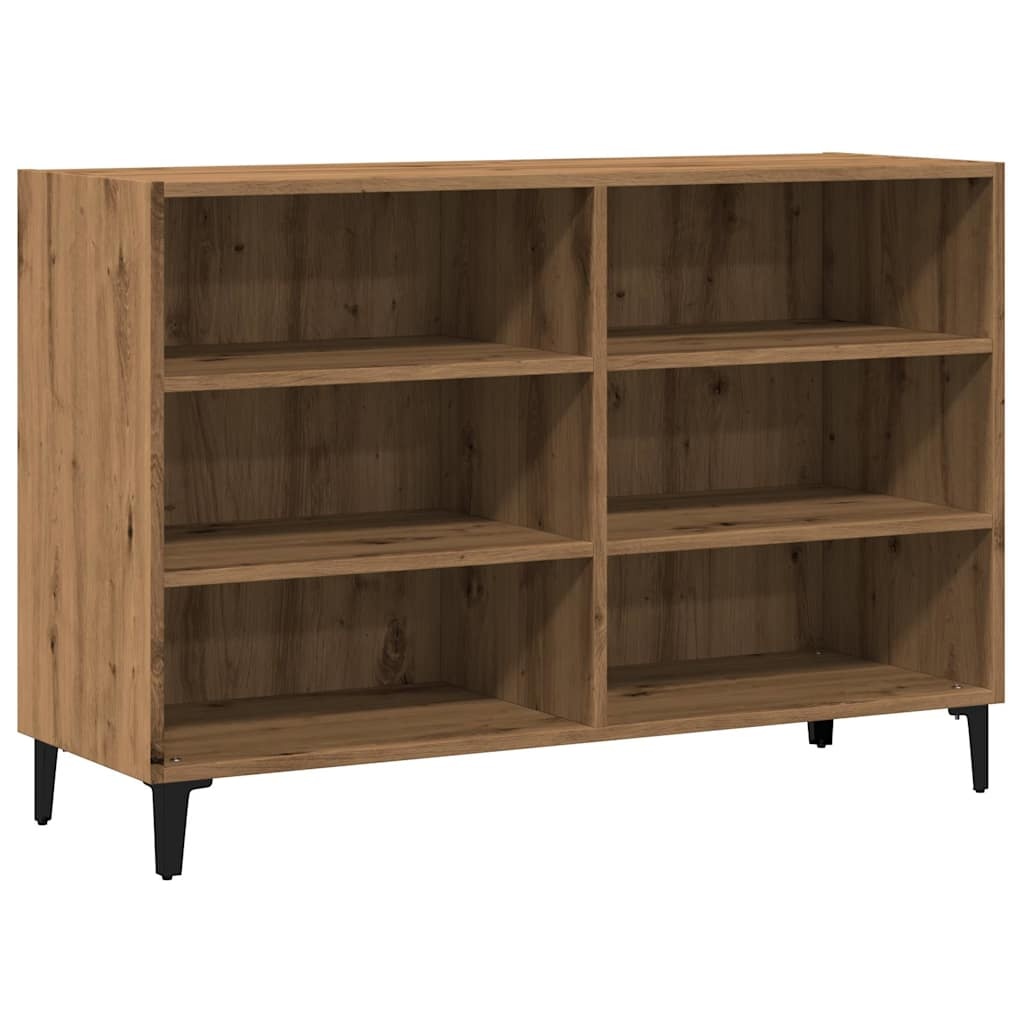 vidaXL Dressoir 103,5x35x70 cm bewerkt hout artisanaal eikenkleurig