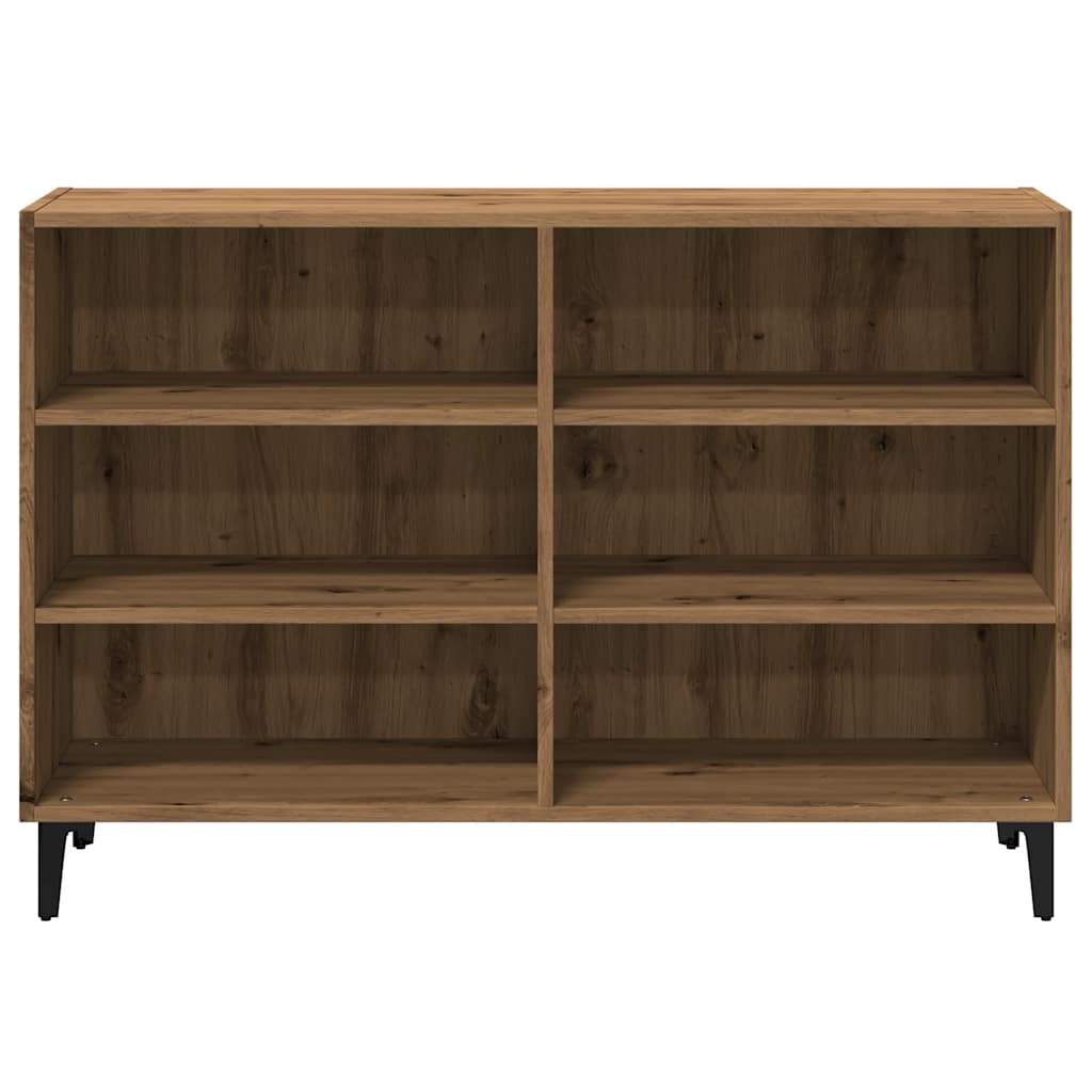 vidaXL Dressoir 103,5x35x70 cm bewerkt hout artisanaal eikenkleurig